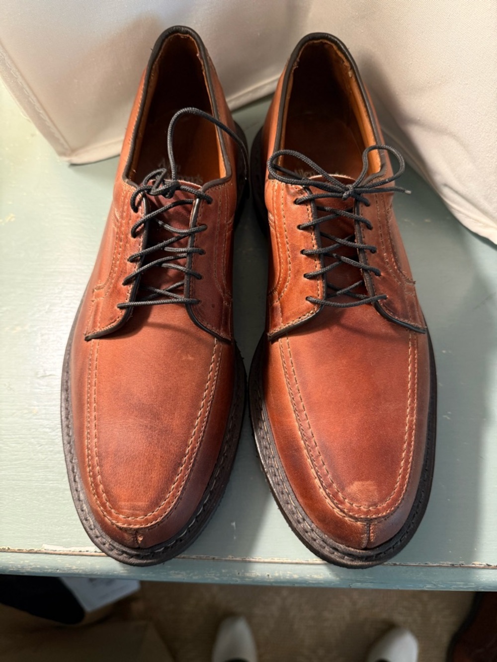 Allen Edmonds Men's Cognac Brown Leather Wilbert Shoes